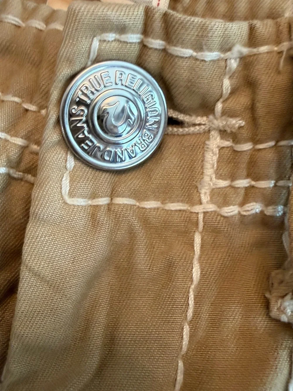 True Religion Men's Cargo Shorts in Khaki with Drawstring